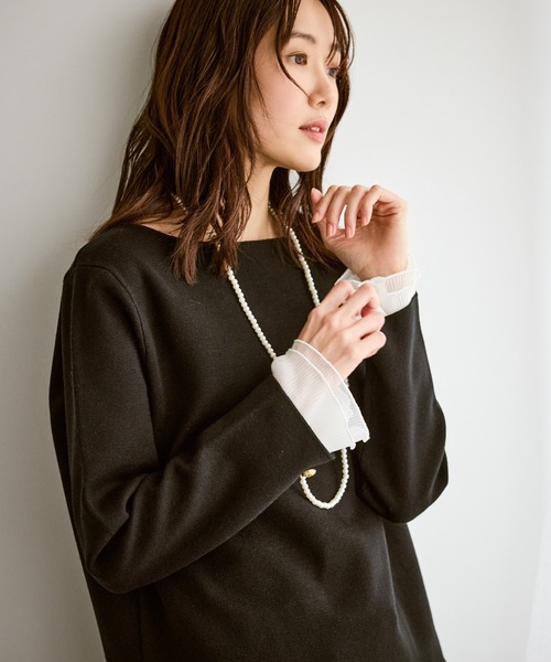 ROPE' PICNIC（ロペピクニック）の「袖ラメシアープリーツカットトップス（Tシャツ/カットソー・レディース・ホワイト・FREE）」の22枚目の写真