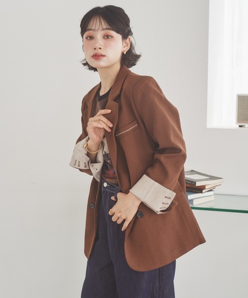 LAULEN（ローレン）の「stitch double breasted jacket /ステッチ