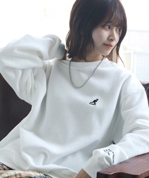 【KANGOL/カンゴール】別注 裏起毛 ロゴ刺繍 クルーネック スウェット 長袖 トレーナー