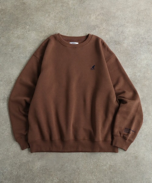 KANGOL（カンゴール）の「【KANGOL/カンゴール】別注 裏起毛 ロゴ刺繍 クルーネック スウェット 長袖 トレーナー（スウェット・メンズ・ブルー系その他/杢グレー/ブラック/グレー系その他/ブラウン/ホワイト系その他/ホワイト/グレー系その他2/ネイビー/アッシュグレー/ブラック系その他/ブラウン系その他・M/XL/L）」の10枚目の写真