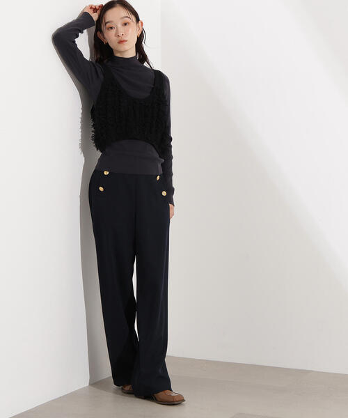 N.（N. Natural Beauty Basic）（エヌエヌナチュラルビューティーベーシック）の「フリンジニットベストセット（ニット/セーター・レディース・アイボリー/ブラック・MEDIUM）」の17枚目の写真