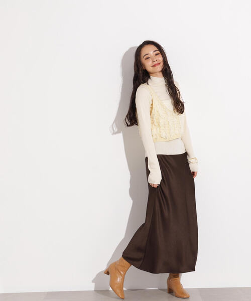 N.（N. Natural Beauty Basic）（エヌエヌナチュラルビューティーベーシック）の「フリンジニットベストセット（ニット/セーター・レディース・アイボリー/ブラック・MEDIUM）」の21枚目の写真