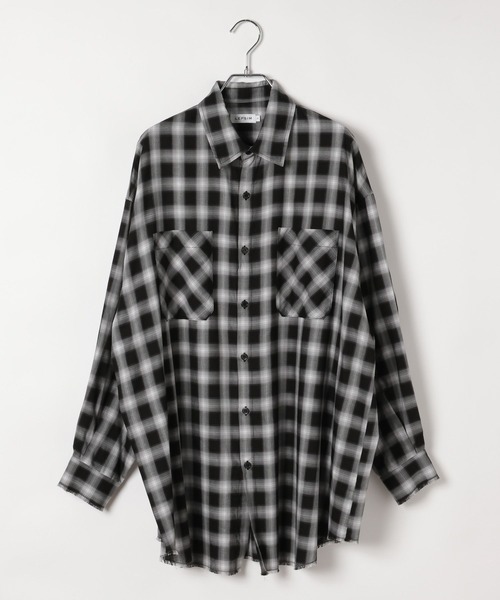 LEPSIM（レプシィム）の「フリンジチェックシャツチュニック　595293（シャツ/ブラウス・レディース・ブラック/ネイビー/ブラウン・FREE）」の22枚目の写真