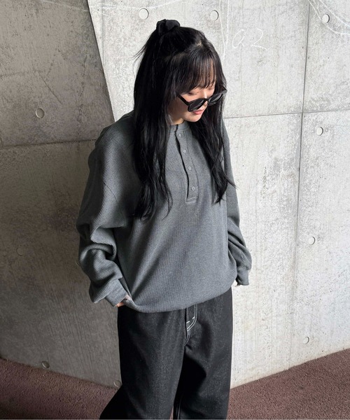 sedacle（セダクル）の「アソートヘンリー加工サーマルプルオーバー（Tシャツ/カットソー・メンズ・グレー/ブラウン/ネイビー/カーキ/ブルー系その他/レオパード・SMALL/MEDIUM/LARGE）」の8枚目の写真