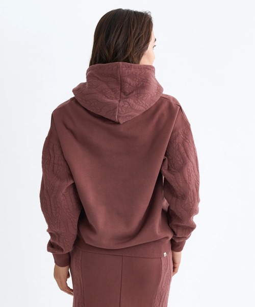 BILLABONG（ビラボン）の「BILLABONG レディース QUILT MIX LOOSE FIT セットアップ パーカー【LOOSE FIT】 【2025年秋冬モデル/ビラボンセットアップ対応スリーブ切り替えデザインプルオーバーパーカー・フーディー（パーカー・レディース・ブラウン系その他/オフホワイト/ホワイト・LARGE/MEDIUM）」の13枚目の写真