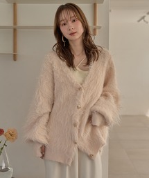 mideal(マイディール)のnuance button shaggy cardigan / ニュアンスボタンシャギーカーディガン(カーディガン/ボレロ)