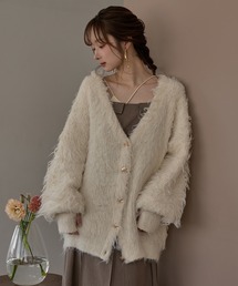 mideal(}CfB[)nuance button shaggy cardigan / jAX{^VM[J[fBK(J[fBK/{)