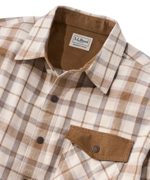 L.L.Bean(エルエルビーン)の「スコッチ・プラッド・フランネル・シャツ、スナップフロント スライトリー・フィット(すっきりフィット) 米国フィット・レギュラー(シャツ/ブラウス・メンズ・グレー系その他/ブラウン系その他/ブルー系その他/グリーン系その他/ブルー系その他2・SMALL/MEDIUM/LARGE)」の21枚目の写真