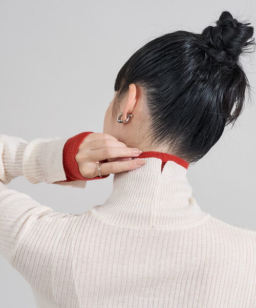 sheller レイヤード風ニット sheller レイヤード風ニット