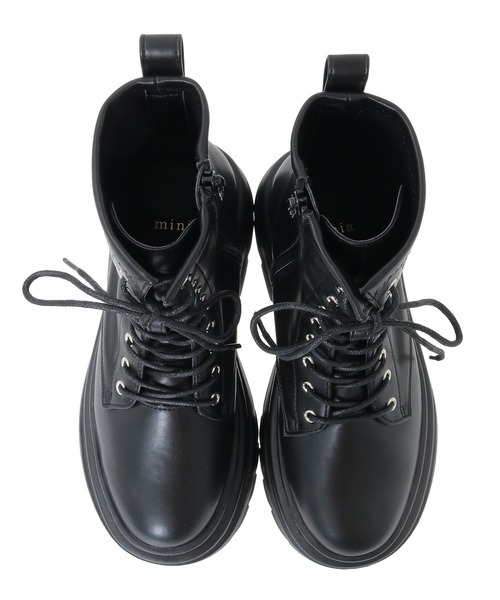Green　Parks（グリーンパークス）の「・minia レースアップショートブーツ（ブーツ・レディース・ブラック・LL/S/M/L）」の7枚目の写真