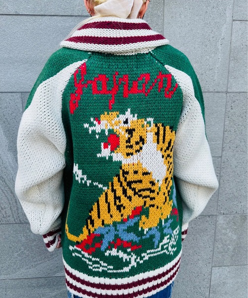 セール】HOUSTON / SOUVENIR COWICHAN SWEATER(TIGER)/ 22315