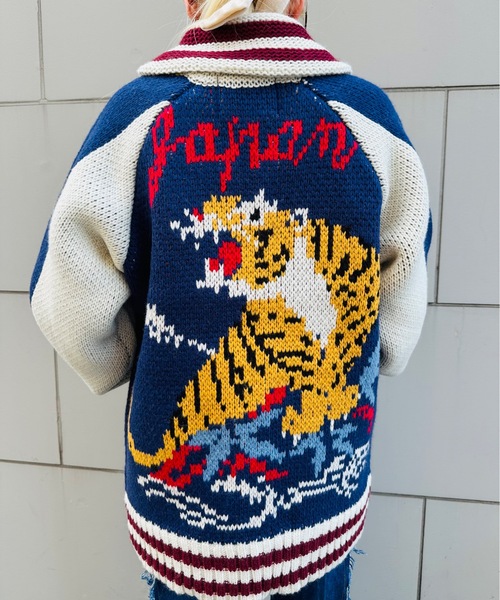 セール】HOUSTON / SOUVENIR COWICHAN SWEATER(TIGER)/ 22315