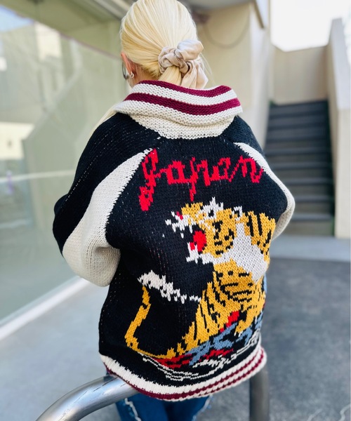 セール】HOUSTON / SOUVENIR COWICHAN SWEATER(TIGER)/ 22315