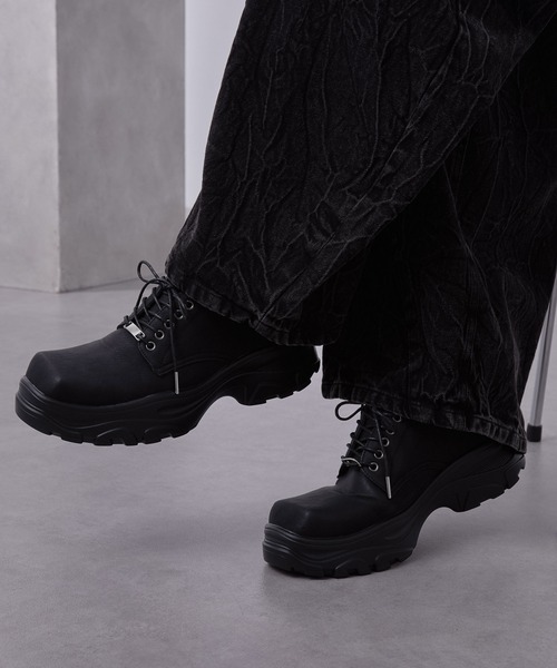Loose/ルース（ルース）の「ハイブリッド スクエアハイソールシューズ（その他シューズ・メンズ・ブラック・42/40/44）」の6枚目の写真