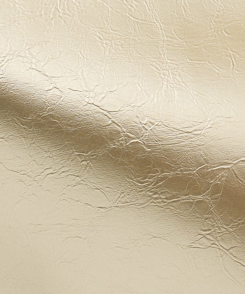 collex（コレックス）の「2WAY底マチワイド レザーライクワンショルダーバッグ（トートバッグ・レディース・アイボリー/ブラック/ゴールド・フリー）」の7枚目の写真