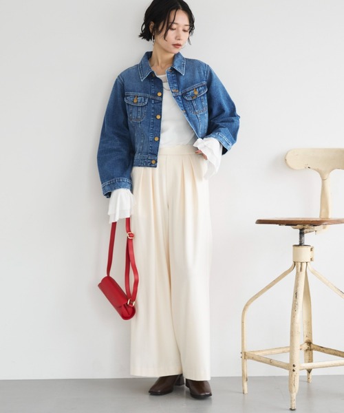 Doux archives(ドゥアルシーヴ)の「【Lee】RIDERS JACKET(デニムジャケット・レディース・ブルー/ブラック・MEDIUM)」の4枚目の写真