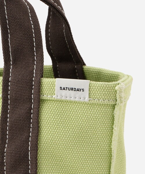 Saturdays NYC（サタデーズ ニューヨークシティ ）の「Canvas Mini Tote Bag（トートバッグ・メンズ・ブラック/イエロー/ミント/レッド/ネイビー・FREE）」の8枚目の写真