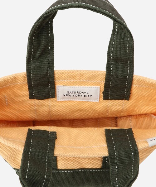 Saturdays NYC（サタデーズ ニューヨークシティ ）の「Canvas Mini Tote Bag（トートバッグ・メンズ・ブラック/イエロー/ミント/レッド/ネイビー・FREE）」の16枚目の写真