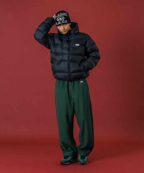 Champion(チャンピオン)の「XLARGE×Champion REVERSE WEAVE WIDE SWEAT PANTS(スウェットパンツ・メンズ・アッシュ/ブラック/グリーン/ネイビー・S/M/L/XL)」の11枚目の写真
