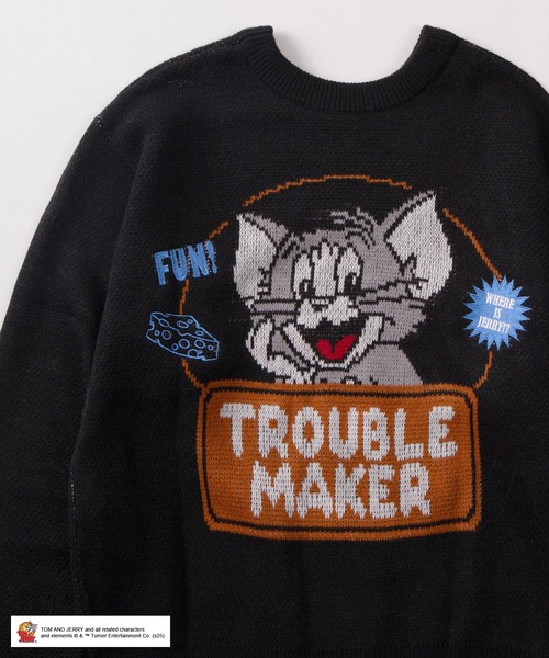 【72】【TOM＆JERRY/トムとジェリー】トラブルメーカー ジャガードニット