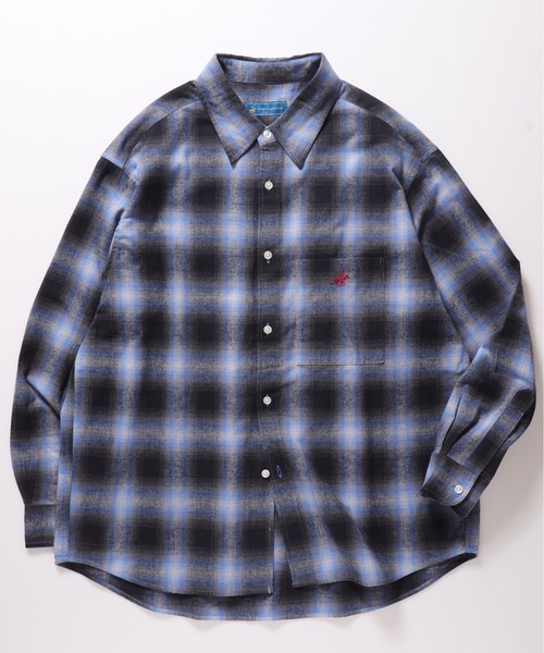 BEVERLY HILLS POLO CLUB（ビバリーヒルズポロクラブ）の「【BEVERLY HILLS POLO CLUB/ビバリーヒルズポロクラブ】ネルチェックレギュラーカラーシャツ（シャツ/ブラウス・メンズ・ブラック/ブルー/グレー/ベージュ・M/L/LL）」の21枚目の写真