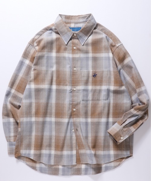 BEVERLY HILLS POLO CLUB（ビバリーヒルズポロクラブ）の「【BEVERLY HILLS POLO CLUB/ビバリーヒルズポロクラブ】ネルチェックレギュラーカラーシャツ（シャツ/ブラウス・メンズ・ブラック/ブルー/グレー/ベージュ・M/L/LL）」の19枚目の写真