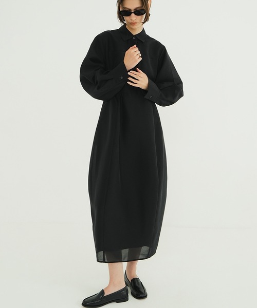 FLUFFY SHEER SHAPE ONEPIECE（ワンピース）｜CLANE（クラネ）の