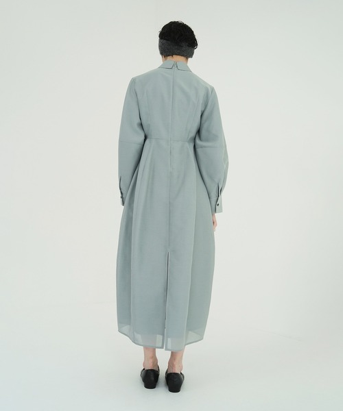 CLANE(クラネ)の「FLUFFY SHEER SHAPE ONEPIECE(ワンピース・レディース・ブラック/モスグリーン・0/1/2)」の7枚目の写真