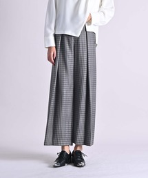 RAW FUDGE | チェック柄ウエストタックワイドパンツ(その他パンツ)