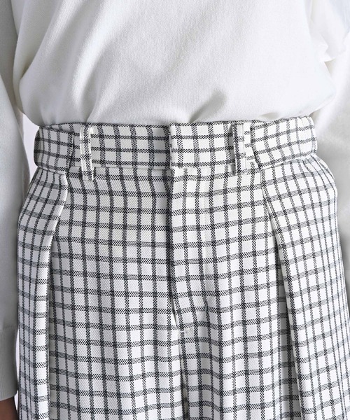 RAW FUDGE（ローファッジ）の「チェック柄ウエストタックワイドパンツ（その他パンツ・レディース・グレー/オフホワイト・M）」の21枚目の写真