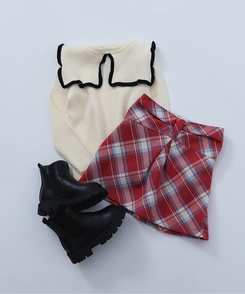 apres les cours（アプレレクール）の「【ジュニア対応】セーラーニット（ニット/セーター・キッズ・グリーン/アイボリー/ローズ・80/90/100/110/120/130/140）」の10枚目の写真