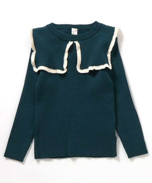 apres les cours（アプレレクール）の「【ジュニア対応】セーラーニット（ニット/セーター・キッズ・グリーン/アイボリー/ローズ・80/90/100/110/120/130/140）」の12枚目の写真