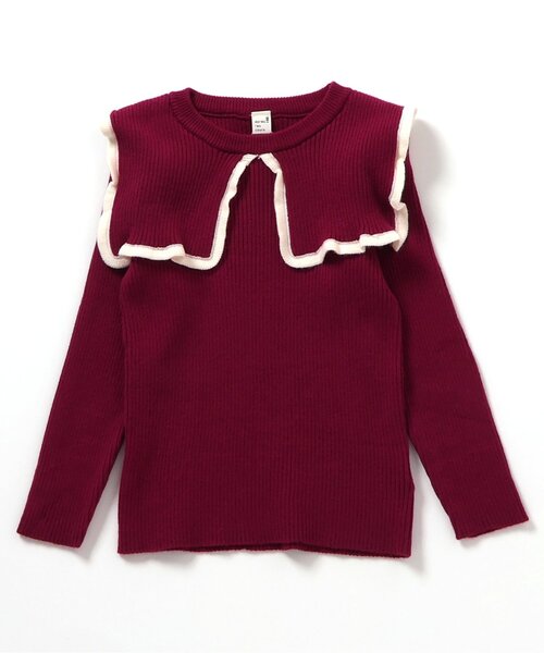 apres les cours（アプレレクール）の「【ジュニア対応】セーラーニット（ニット/セーター・キッズ・グリーン/アイボリー/ローズ・80/90/100/110/120/130/140）」の14枚目の写真