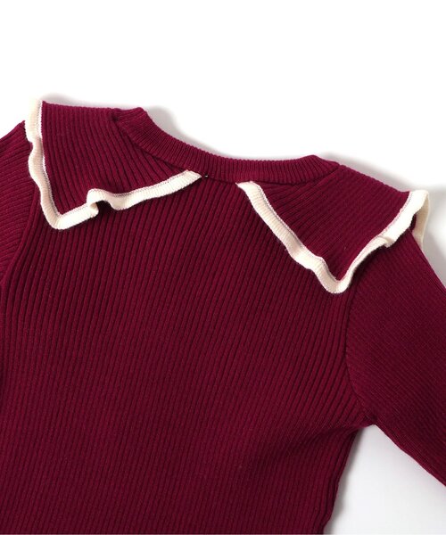 apres les cours（アプレレクール）の「【ジュニア対応】セーラーニット（ニット/セーター・キッズ・グリーン/アイボリー/ローズ・80/90/100/110/120/130/140）」の17枚目の写真