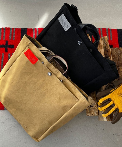 GLOBAL FORME CONCRETE（グローバルフォルムコンクリート）の「【WEEKEND(ER)】WORKERS TOTE（トートバッグ・メンズ・ベージュ/ブラック・FREE）」の19枚目の写真