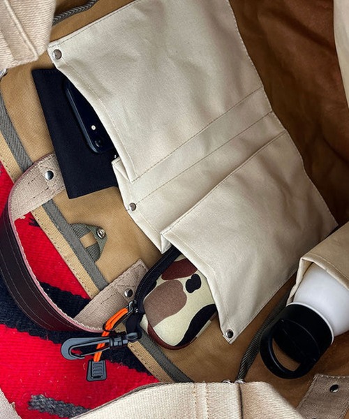 GLOBAL FORME CONCRETE（グローバルフォルムコンクリート）の「【WEEKEND(ER)】WORKERS TOTE（トートバッグ・メンズ・ベージュ/ブラック・FREE）」の9枚目の写真