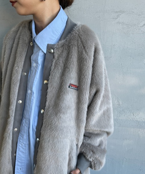 HELLO CALIF（ハローカリフ）の「[HELLO CALIF/ハローカリフ] ファーボンバーコーチジャケット（その他アウター・レディース・グレイッシュベージュ/レオパード・S/M/L）」の16枚目の写真