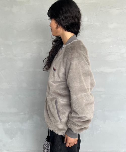 HELLO CALIF（ハローカリフ）の「[HELLO CALIF/ハローカリフ] ファーボンバーコーチジャケット（その他アウター・レディース・グレイッシュベージュ/レオパード・S/M/L）」の22枚目の写真