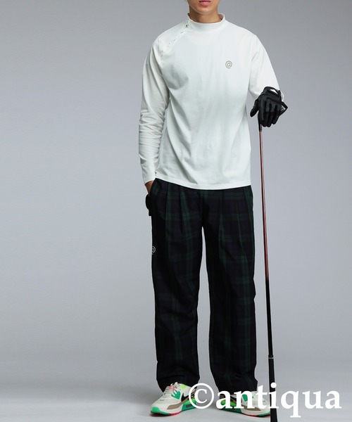 antiqua(アンティカ)の「【STCH】モックネックトップス(Tシャツ/カットソー・レディース・ホワイト/ブラック・LXL/ML)」の12枚目の写真