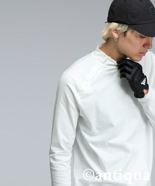 antiqua(アンティカ)の「【STCH】モックネックトップス(Tシャツ/カットソー・レディース・ホワイト/ブラック・LXL/ML)」の15枚目の写真