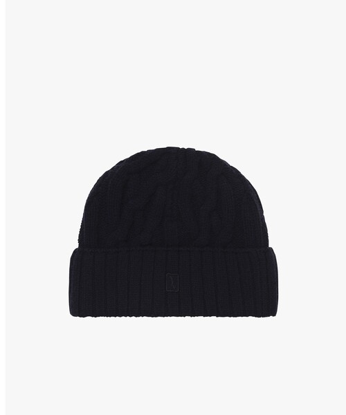 AIGLE（エーグル）の「ケーブルニットビーニー（ニットキャップ/ビーニー・レディース・ダークネイビー/レッド/オフホワイト・FREE）」の3枚目の写真