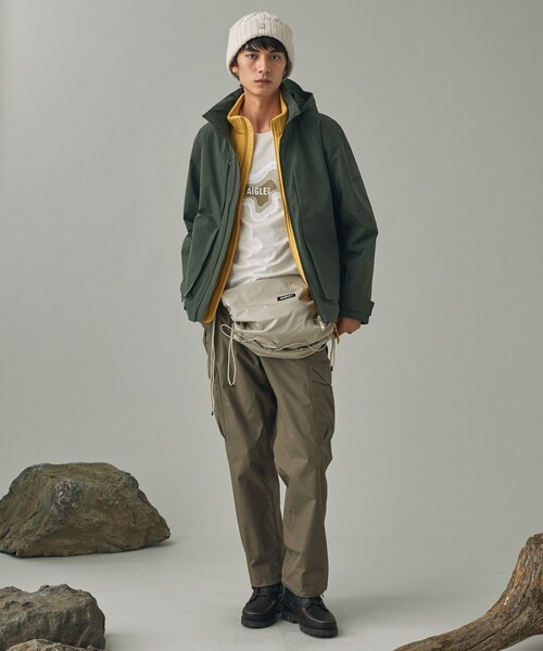 AIGLE（エーグル）の「ケーブルニットビーニー（ニットキャップ/ビーニー・レディース・ダークネイビー/レッド/オフホワイト・FREE）」の10枚目の写真