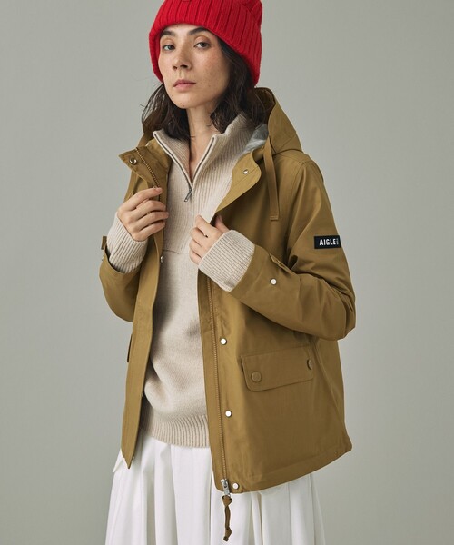 AIGLE（エーグル）の「ケーブルニットビーニー（ニットキャップ/ビーニー・レディース・ダークネイビー/レッド/オフホワイト・FREE）」の17枚目の写真