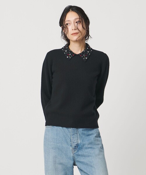 UNITED ARROWS ニットポロ ラインストーン ポロ ニット（ニット/セーター）｜UNITED ARROWS