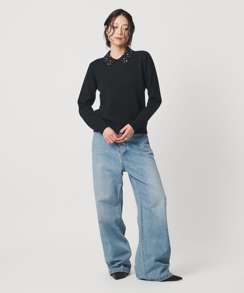 UNITED ARROWS ニットポロ ラインストーン ポロ ニット（ニット/セーター）｜UNITED ARROWS