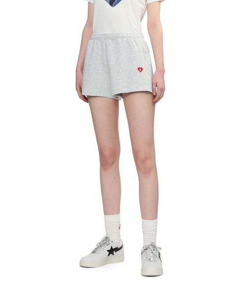 A BATHING APE(アベイシングエイプ)の「HEART BADGE SWEAT SHORTS(その他パンツ・レディース・ネイビー/グレー/ピンク・X-SMALL/SMALL)」の8枚目の写真