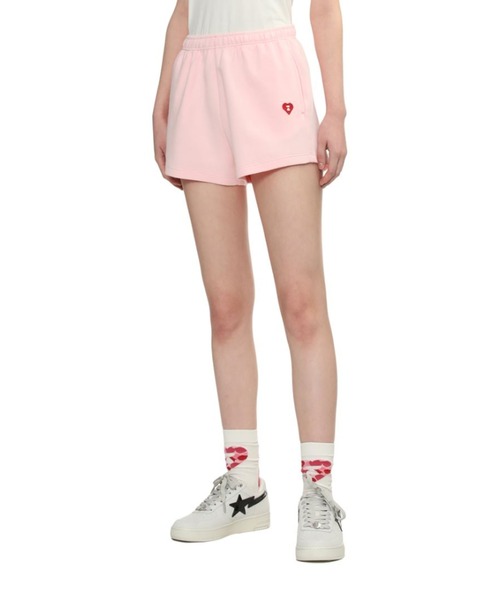A BATHING APE(アベイシングエイプ)の「HEART BADGE SWEAT SHORTS(その他パンツ・レディース・ネイビー/グレー/ピンク・X-SMALL/SMALL)」の10枚目の写真