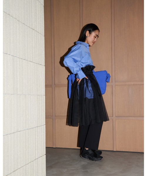 emmi（エミ）の「emmiロゴベーシックシャツ（シャツ/ブラウス・レディース・ストライプ/ピンク/ブルー・F）」の18枚目の写真