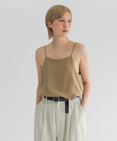 lit（リット）の「Cupra Camisole（キャミソール・レディース・チャコールグレー/サンドベージュ/ブラウン・FREE）」の14枚目の写真