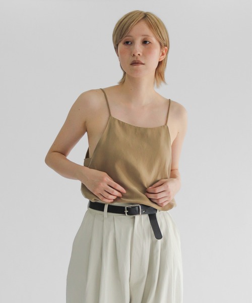 lit（リット）の「Cupra Camisole（キャミソール・レディース・チャコールグレー/サンドベージュ/ブラウン・FREE）」の15枚目の写真